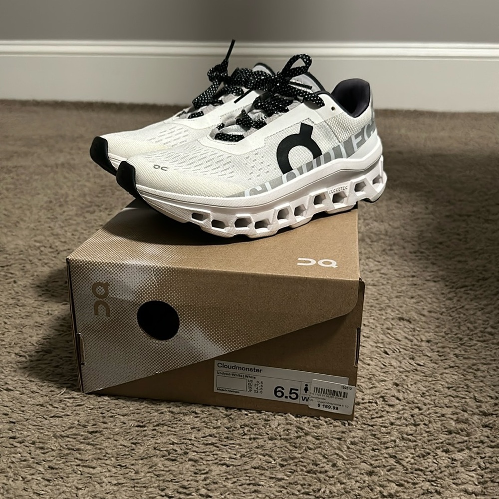 W's Cloudmonster Undyed-White/White - 6.5